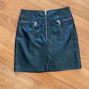 Tiger Mist faux leather skirt